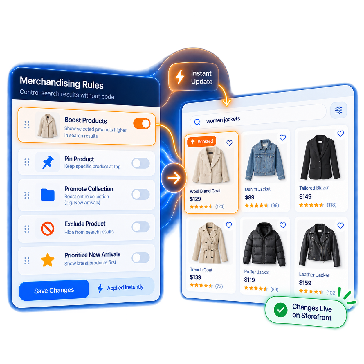 Merchandising controls preview
